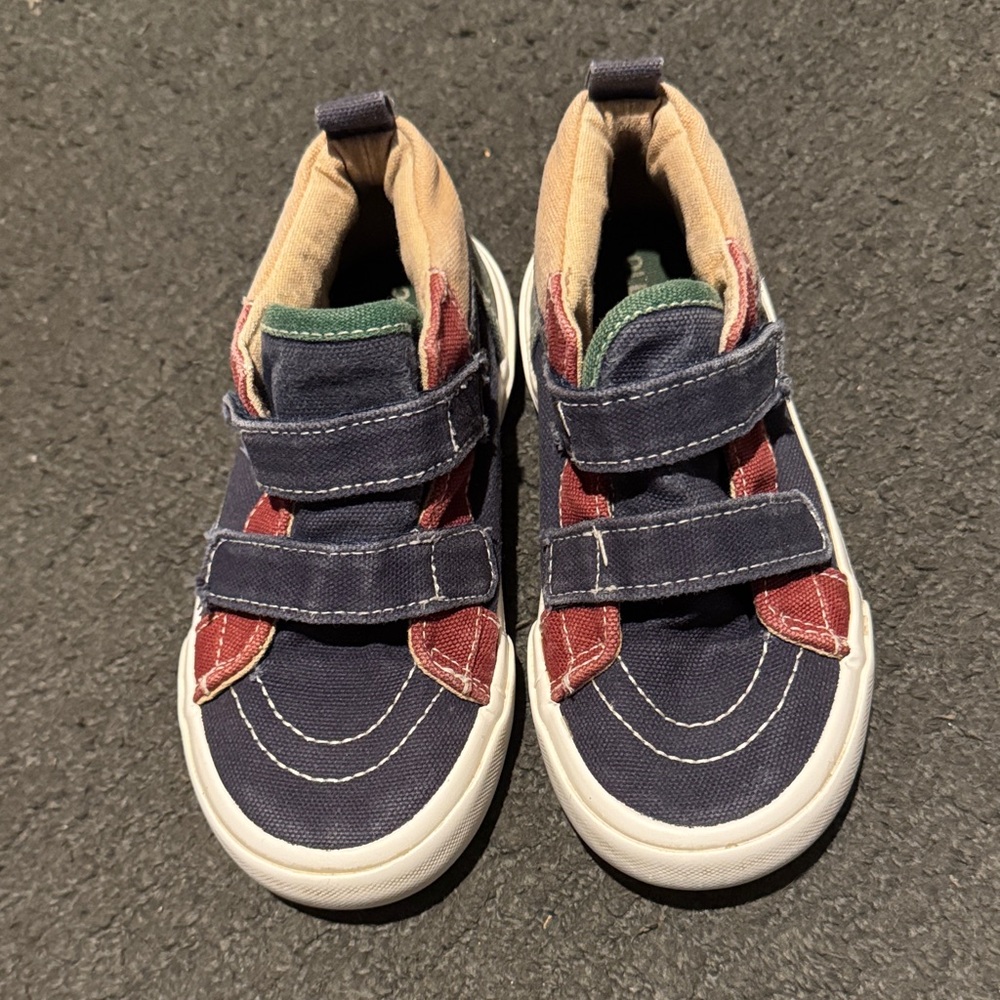 Old Navy Kids Navy and Red Velcro Sneakers